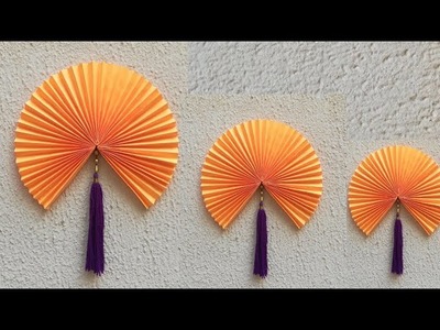 DIY Paper Flower  and Woollen Wall Hanging. Wall Hanging  Idea.  Easy Wall Decor Idea