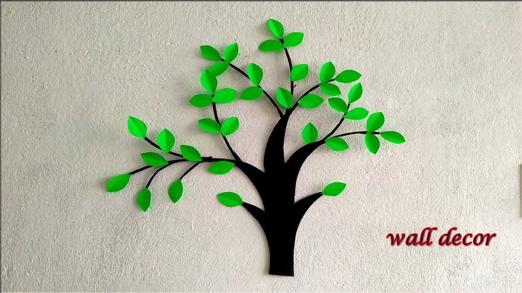 DIY Wall decor ideas. DIY christmas tree from cardboard and paper. Home decoration ideas