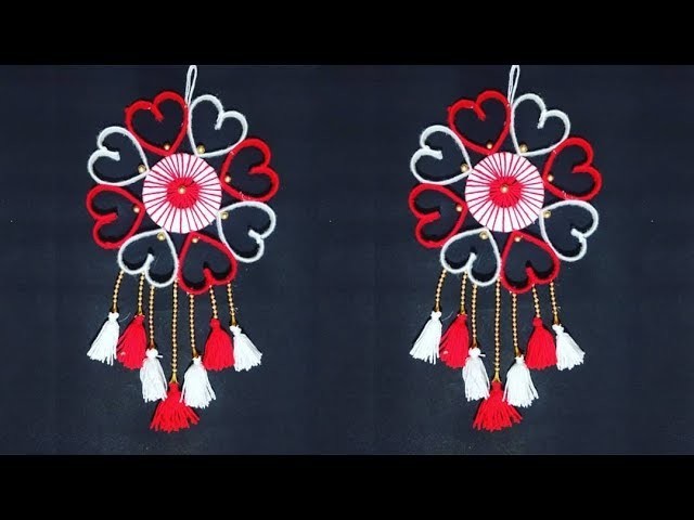 DIY Woolen Crafts || How to Make Woolen Door Wall Hanging At Home || Woolen Love Design