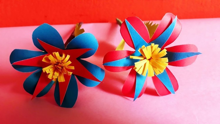 HOW TO MAKE A PAPER FLOWER || BY BD CRAFTS ||  DIY PAPER  CRAFT