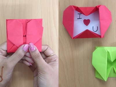 How To Make Origami Heart Box | DIY | Envelop Box With Paper | Paper Craft | Paper Heart Message Box
