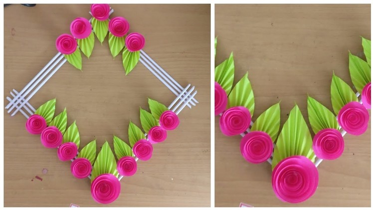 How To Make Paper Flower Wall Hanging | DIY | DIY Wall Hanging | Paper Craft | Wall Decor