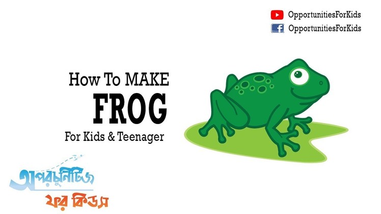 How To Make Paper Frog | Step By Step For Kids