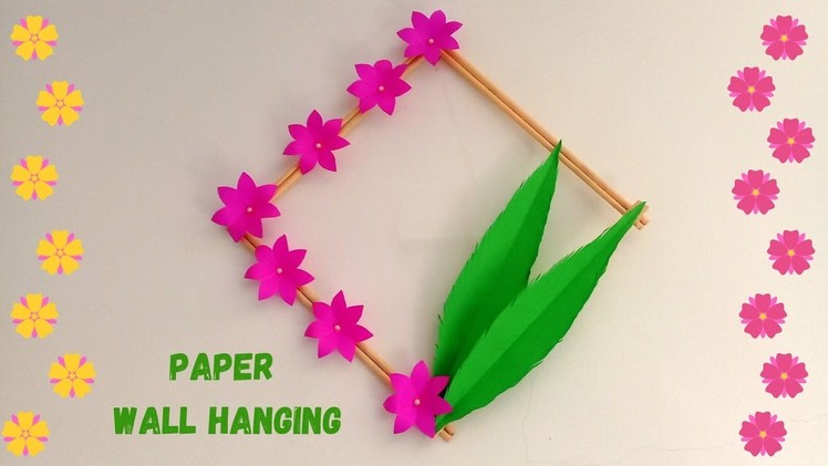 How to Make Paper Wall Hanging Very Easy And Simple | DIY Paper Flower Wall Decoration ideas