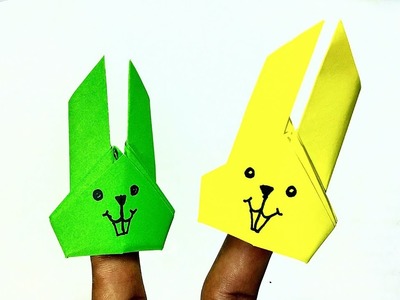 Paper Bunny Finger Puppet || Origami Puppet Bunny || DIY