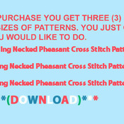 CRAFTS Ring Necked Pheasant Cross Stitch Pattern***LOOK***Buyers Can Download Your Pattern As Soon As They Complete The Purchase