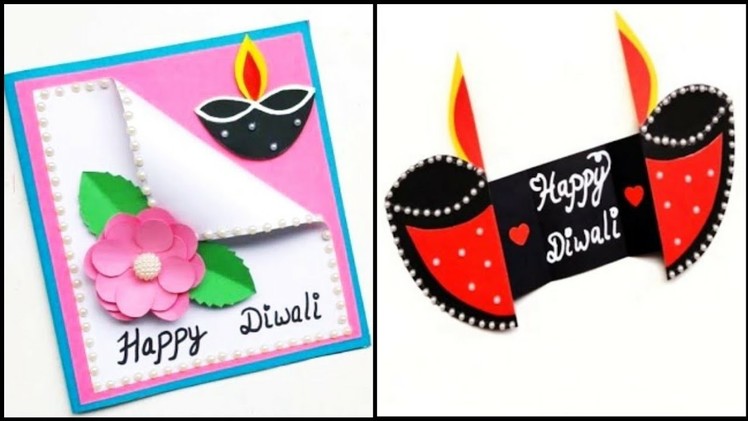 2 DIY Diwali Greeting Card. Handmade Diwali card making ideas.How to make greeting card for Diwali