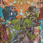 counted Cross Stitch Pattern LOTR stained glass 276 x 373 stitches CH1090