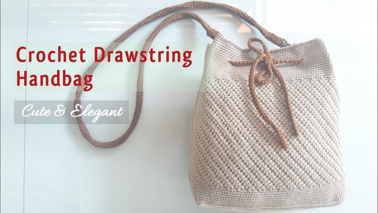Crochet Drawstring Handbag | Bolsa de Crochê | Easy Crochet Pattern