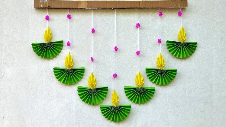 Diwali decoration ideas wall hanging | diy room decoration idea for Diwali - Paper Craft