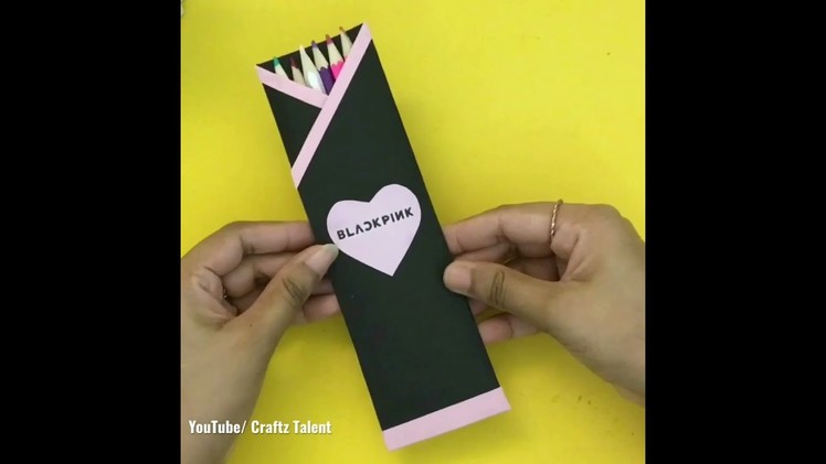 DIY Blackpink Craft ????????.PencilCase. Paper Craft #shorts #papercraft #trending #tiktok #viral #kpop