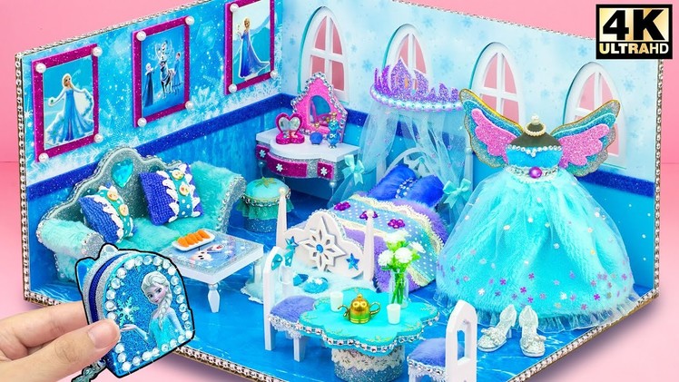 DIY Miniature House #36 ❤️ Make Frozen Castle with Luxurious Bedroom and Princess Dress for Hamster