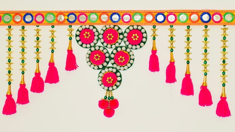 Homemade Door Hanging for Diwali | Diwali Home Decoration Ideas | Easy Toran Design