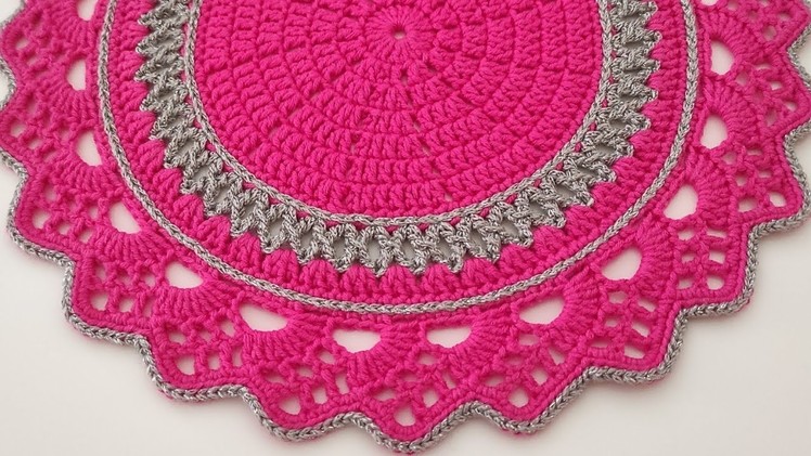 How to Crochet Round Placemat ~ Easy Crochet Knitting Placemats for Beginners ~ Crochet Placemat