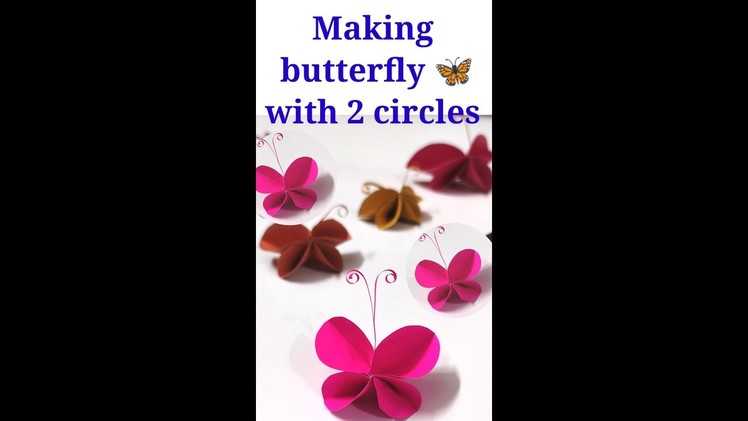 How to make Butterfly????. Easy paper craft idea using Origami.     Making Easy Butterflies #shorts