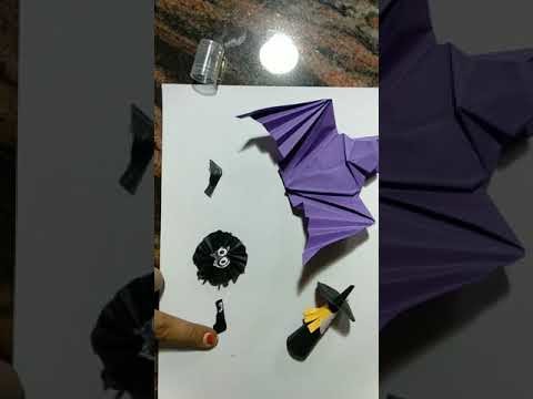 How To Make Halloween Bat |#Shorts