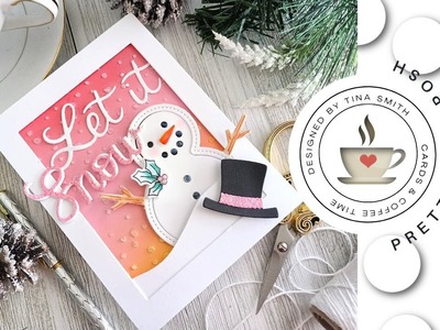 Pretty Pink Posh | Snowman Shaker Card that's not a Shaker | DIY Winter Card