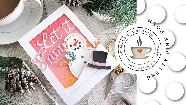 Pretty Pink Posh | Snowman Shaker Card that's not a Shaker | DIY Winter Card