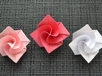 Schöne Papier BLUME ROSE Origami | Nice Paper FLOWER ROSE | Tutorial DIY by ColorMania