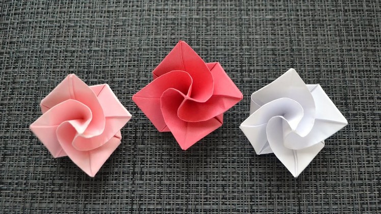 Schöne Papier BLUME ROSE Origami | Nice Paper FLOWER ROSE | Tutorial DIY by ColorMania