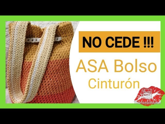 ASA Bolso a crochet. CINTURON a ganchillo. Correa para bolsos.  Bag handle. Paso a paso. ???? ???? FÁCIL.