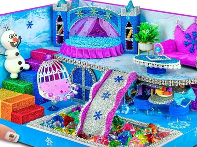 Build Frozen Magical House with HUGE Treasure Pool for Pet ❤️ DIY Miniature Cardboard House # 459