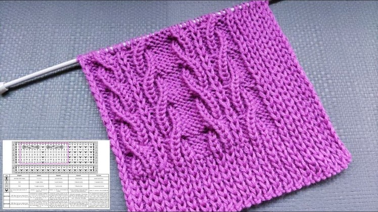 Cable Knitting Pattern | Zopfmuster stricken | Punto Trecce ai ferri | Punto Trenzas a dos agujas