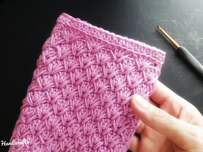 Crochet phone bag​ -​ Flower​ stitch​ - Pattern for beginner