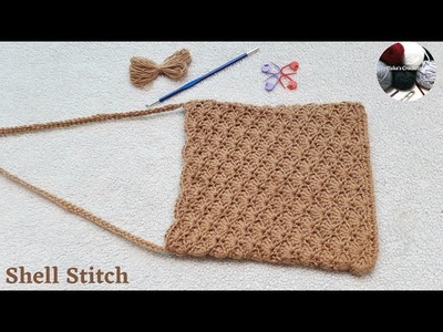 Crochet shell stitch bag