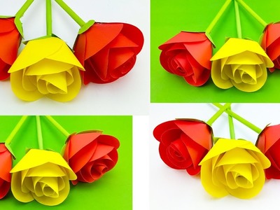 DIY Beautiful Paper Flower Making | Paper Flowers | Paper Flowers Tutorial | Paper Crafts