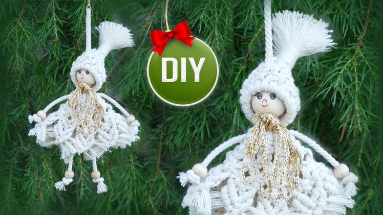 DIY Fairy Princess Gnome Macrame Christmas Ornament NEW Angel Design
