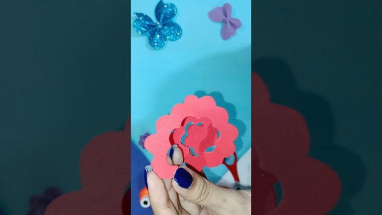 Diy foam paper craft how to make flower with foam paper #craft #shorts #diy  #paper_flower #rose