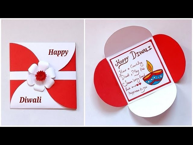 DIY Last Minute Diwali card idea.How to make Diwali Greeting card for school comptetion