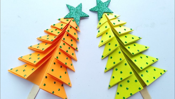 Easy paper Christmas  tree for kids | How to make Christmas tree | Paper Christmas tree |