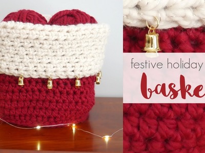 How To Crochet The Festive Holiday Bells Basket