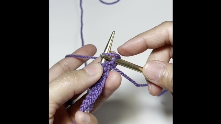 How to knit (k) stitch #shorts