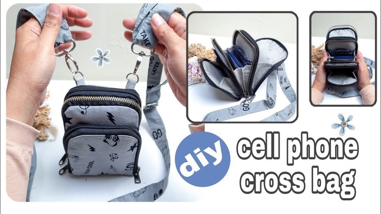 How to make a cell phone purse | Diy crossbody bag tutorial | How to sew simple sling bag