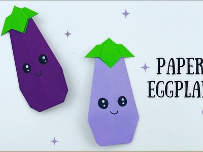 How To Make Paper EGGPLANT (Brinjal )For Kids. Nursery Craft Ideas. Paper Craft Easy. KIDS crafts