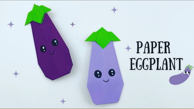 How To Make Paper EGGPLANT (Brinjal )For Kids. Nursery Craft Ideas. Paper Craft Easy. KIDS crafts