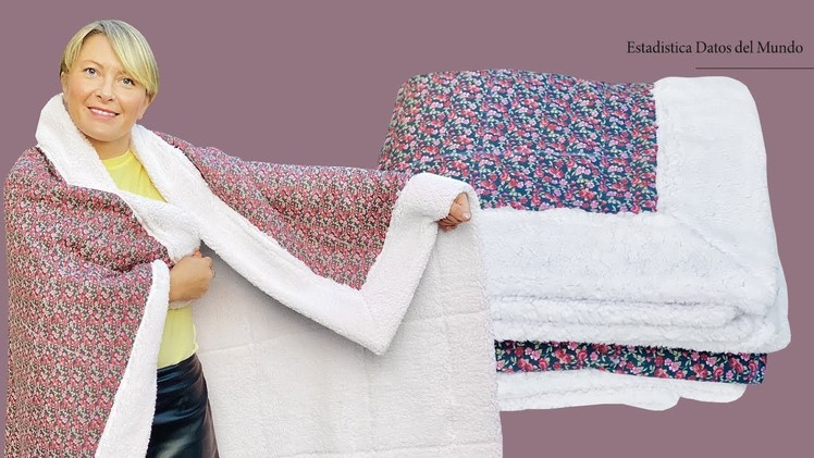 How To Make Sherpa Fleece Blanket In Any Size. DIY Fleece Blanket