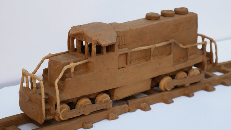 How to make train clay ,Miniature Train mud at home, Creative Diy at home