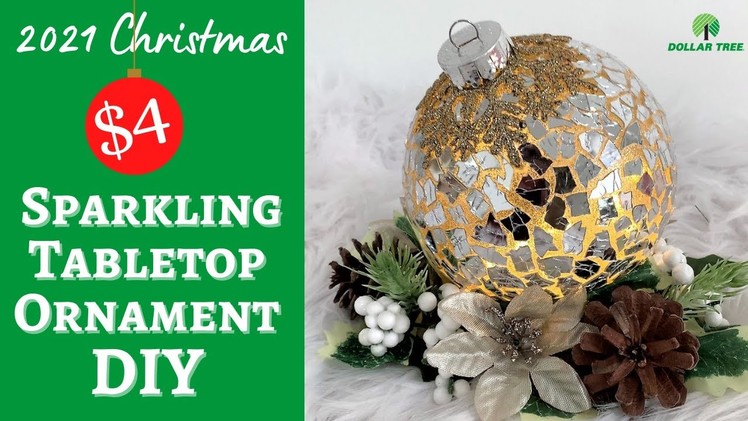 *NEW* HIGH END SPARKLING CHRISTMAS DECOR | 2021 Christmas Dollar Tree DIY