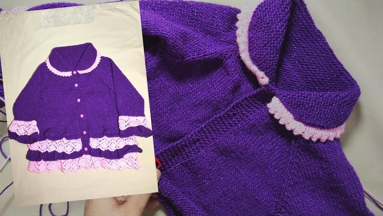 Baby Lace Cardigan | Baby Cardigan 1To 2 Years Part 2.3| Knitting Tutorial In Urdu