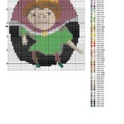 Counted cross stitch pattern alphabet disney characters 307x443 stitches CH2343