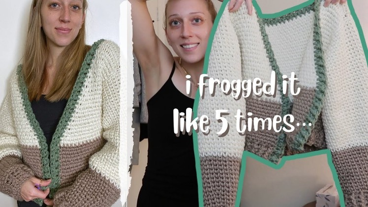 Crocheting a chunky cardigan *a chaotic journey*