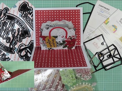Diamond Press "Shopping Bag Pop Up Card" Stamps & Dies Set Review Tutorial! So Adorable & Easy!