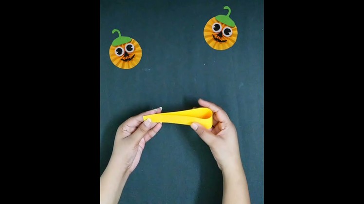 Diy Paper Pumpkin ???? | Halloween Craft #shorts​ #ytshorts​ #shortvideo​ #viralvideo​