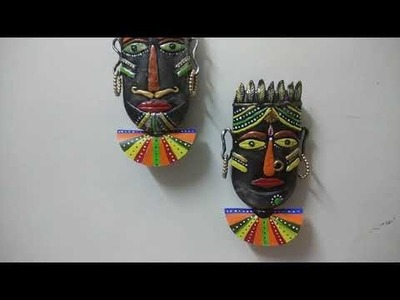 DIY Tribal Mask | African Tribal Mask | Waste bottle to Tribal Mask | Wall Decor | Wall hanging Mask