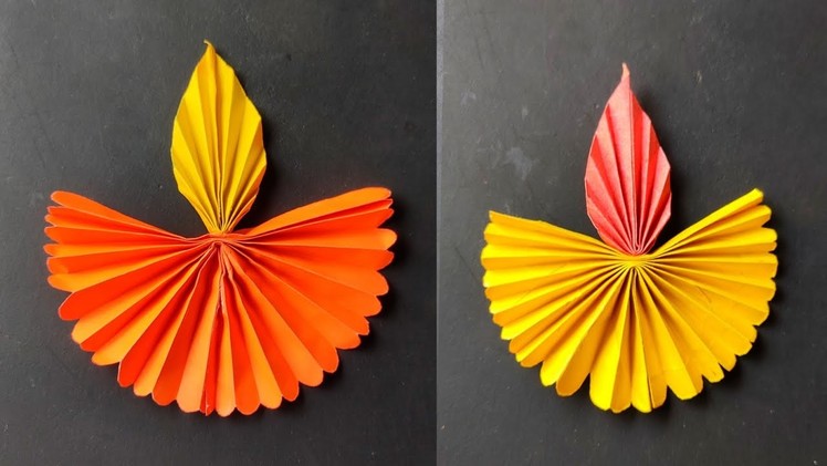 Diya Making with Paper | DIY Paper Diya | diwali decoration ideas | paper diya craft ideas