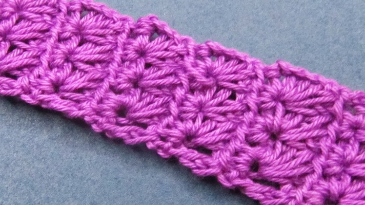 Easy Crochet: How to Crochet Star Puff Stitch for beginners. #Shorts